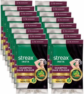 Streax Insta Shampoo Hair Colour Pack 16, 15ml , Burgundy - Price in India,  Buy Streax Insta Shampoo Hair Colour Pack 16, 15ml , Burgundy Online In  India, Reviews, Ratings & Features 