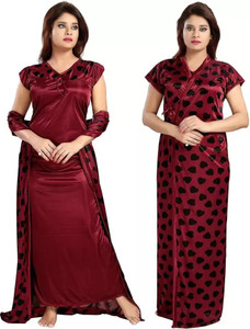 Rd fashion Women Nighty with Robe - Buy Rd fashion Women Nighty with Robe  Online at Best Prices in India | Flipkart.com