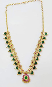 Gold plated palakka mala online clearance