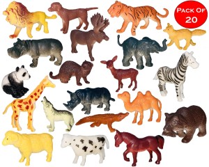 Giftary Very Small Size Safari Animals Figures, Realistic Tiny Animals  Figurines, Made of Vinyl Plastic Animals Toys Set (Animal Kingdon-Pack of  20 Pcs Small Size Animals) - Very Small Size Safari Animals