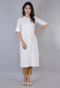 Rimeline Women Solid Straight Kurta 