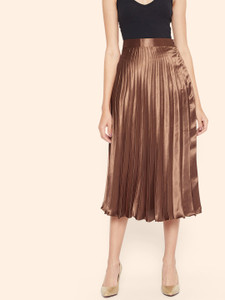 Pleated Brown Skirt-Waist 28 to 36