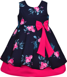 Wishkaro Baby Girls Midi Knee Length Party Dress Price in India