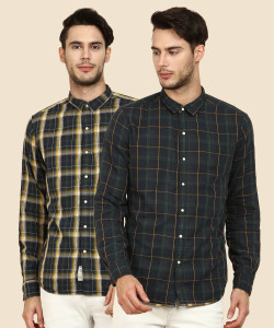 Men Checkered Casual Multicolor Shirt 