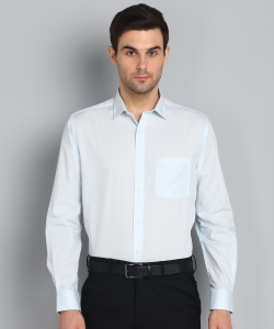 Men Solid Formal Light Blue Shirt 