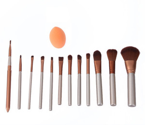 SKINPLUS 12 Pcs Naked Brush Set With Beauty Blender 13 Items In The