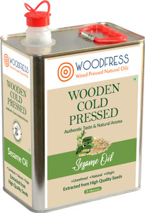WOODFRESS Wooden Cold Pressed Sesame Oil 3L - Gingelly, Til ka Tel