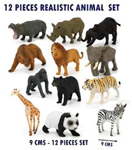 SAGAR SPORTS FOREST KING ANIMALS Figures SET OF 12 in multi colour - FOREST KING  ANIMALS Figures SET OF 12 in multi colour . Buy WILD ANIMALS toys in India.  shop for
