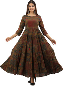 Gulmohar Jaipur Women Printed Anarkali 