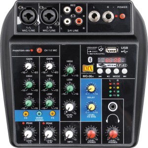 pedkit Tu04 Bt Sound Mixing Console Record 48V Phanpower Monitor Aux Paths Plus Effects 4 Channels Audio Mixer With Usb Sound Mixing Console 