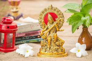 Articia Metal Goddess Saraswati Idol
