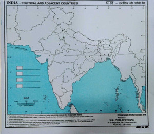 India And Adjacent Countries Political Map Political Map Of India 100 Pcs Paper Print - Educational Posters In India -  Buy Art, Film, Design, Movie, Music, Nature And Educational  Paintings/Wallpapers At Flipkart.com