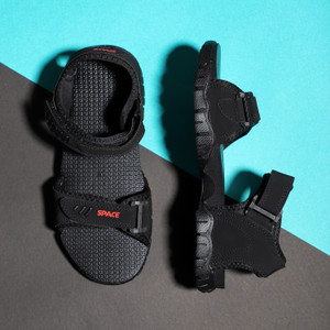 Space Men Black Sandals - Buy Space Men 