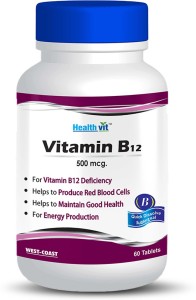 HealthVit Vitamin B12 500 mcg 60 Tablets Price in - Buy Vitamin B12 500 mcg 60 Tablets online at Flipkart.com