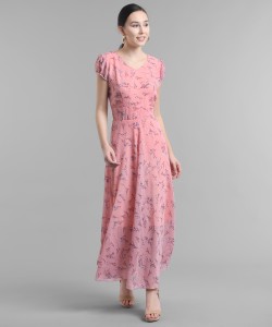 Raabta Fashion Women Maxi Pink Dress ...