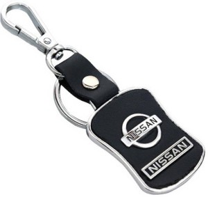 VILLSION 2Pack Genuine Leather Keychain Car Logo Keyring Emblem Key Chain Auto Decoration Gift 