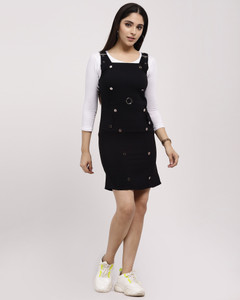 3SIX5 Women Black Dungaree - Buy 3SIX5 