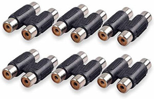 Xscorpion Gold RCA Female To Female Coupler 10-Pack – Phono Joiner Barrel Connectors