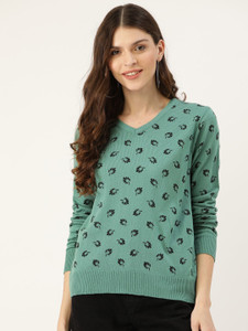 Dressberry Printed V Neck Casual Women 