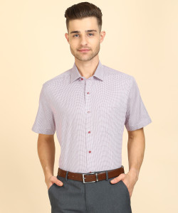 Design Formal White, Maroon Shirt 