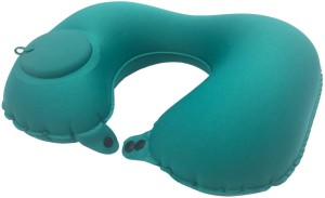 Qrooper Inflatable Camping Travel Pillow with Slip-Resistant Fixing Strap on The Back,offering Head Neck Lumbar Back Support for Camping Hiking or Travel,with Carry Bag and Eye Mask as Bonus 