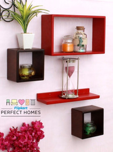 Flipkart Perfect Homes Wooden Wall Shelf For Home Decor MDF (Medium Density Fiber) Wall Shelf ...