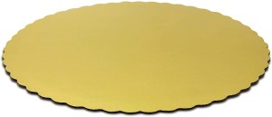 12 Inches Round Cake Boards 100 Pack Cardboard Disposable Cake Pizza Circle Scalloped Gold Tart Decorating Base Stand 