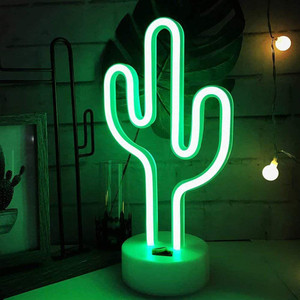 XERGY Green LED Neon Light with Holder Base, Battery Operated, Kids