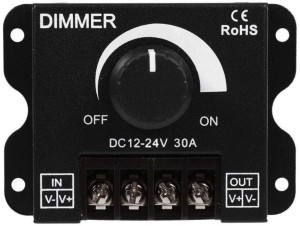 Odoukey Mise à Niveau LED Dimmer Pwm DC 12V 24v 30a Lighting Controller Dimming Un Seul Canal Dimming Bouton commutateur 