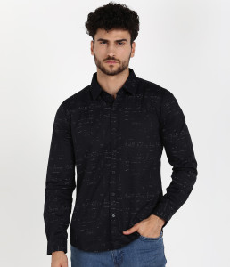 black shirt matching jeans pant
