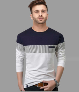 FastColors Solid Men Round Neck White 