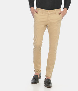 VROJASS Slim Fit Men Cream Trousers - Image 6