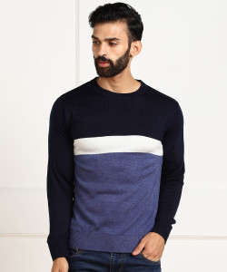 NUMERO UNO Solid Crew Neck Casual Men 