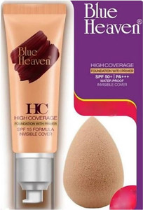BLUE HEAVEN High Coverage Foundation With Primer & SPF + Free Beauty