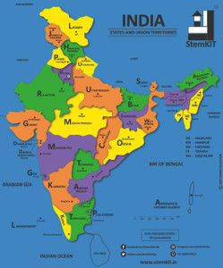 India State Map With Capital Stemkit Education Stemkit Latest India Map Play And Learn With Latest States,  Union Territories And Capitals. Foam | Multiple Colour | All Ages Price In  India - Buy Stemkit Education Stemkit Latest