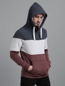 Full Sleeve Color Block Men Sweatshirt 