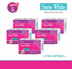 Snow White Fairness Soap (Pack of 5): Acne, Dark Circles, Pimples