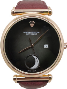 BLUETAG Stylish Rolex Gold Black Dial 