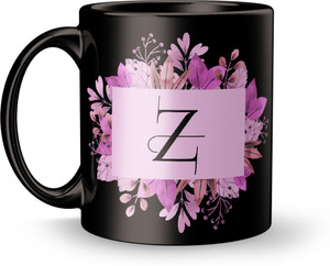Dreamlivproducts Z Letter Pink Flower Design Print Gift for