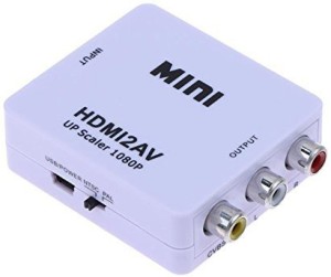 Microware Mini HDMI To RCA AV Converter HDMI To AV Adapter Android TV