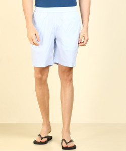 VAN HEUSEN Self Design Men Light Blue 