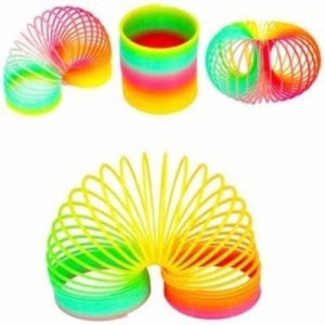 Free Shipping Magic Spring Rainbow Pack of 1 Bouncy Expandable Slinky Toys 