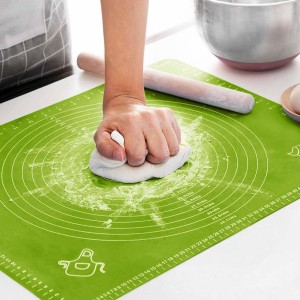 Non-Stick Pastry Mat Board Table Placemat Pad for Baking Reusable Heat-Resistant BPA Free - Rolling Dough with Measurements Blue , Size: 20 X 16 ALCIONO Silicone Baking Mat 