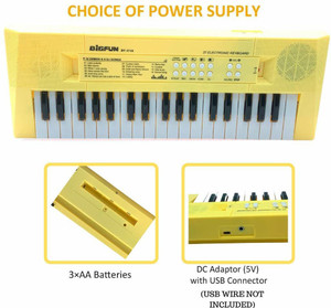 Bf-3738 Elektrische Piano met Muziektoetsenbord Met 37 Toetsen, Leerinstrument voor Leerlingentoetsenbord met Instelbaar Muziekvolume voor Beginners(blauw