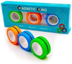 Finger Game Decompression Ring Decompression Magic Floating Ring Props changsha 6 Pcs Magnetic Rings Toys Stress Fidget Relief Rings for Kids & Adults for Games 