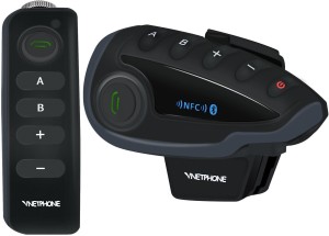 Vnetphone V8 Auriculares Bluetooth Intercomunicador Casco de Motocicleta 5 jinetes con NFC 