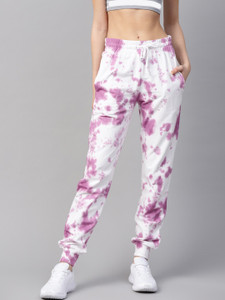 Dye Women White, Purple Track Pants 