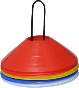 Set of 50 Pepup Multipurpose Saucer Cone Markers with Plastic Stand Multicolor 8 Diameter 2 Height