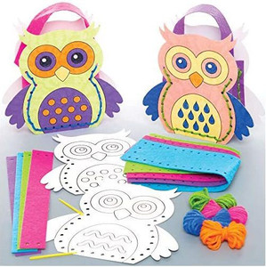 Baker Ross Kit Créatif Hibou à Tisser – Lot De 6 – Activité Manuelle Enfant Dès 6 Ans – Loisirs Créatifs Colorés Et Ludiques