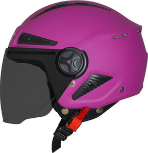 Steelbird Boxx Open Face Helmet, ISI Certified Helmet in Matt Purple